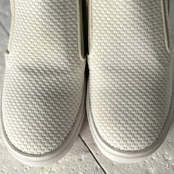 Steve Madden SZ 8.5 White Hidden Wedge Ankle Sneaker Modern Sporty Minimalist - Picture 4 of 9